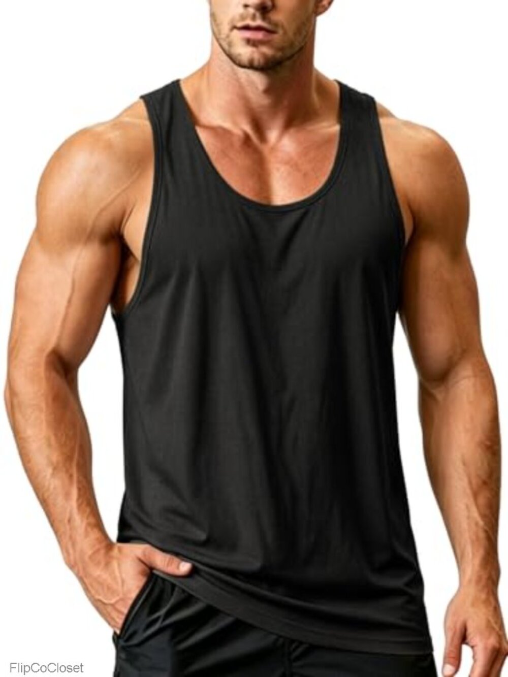 Men's Workout Tank Top Quick Dry Cooling Sleeveless Muscle Shirt Gym